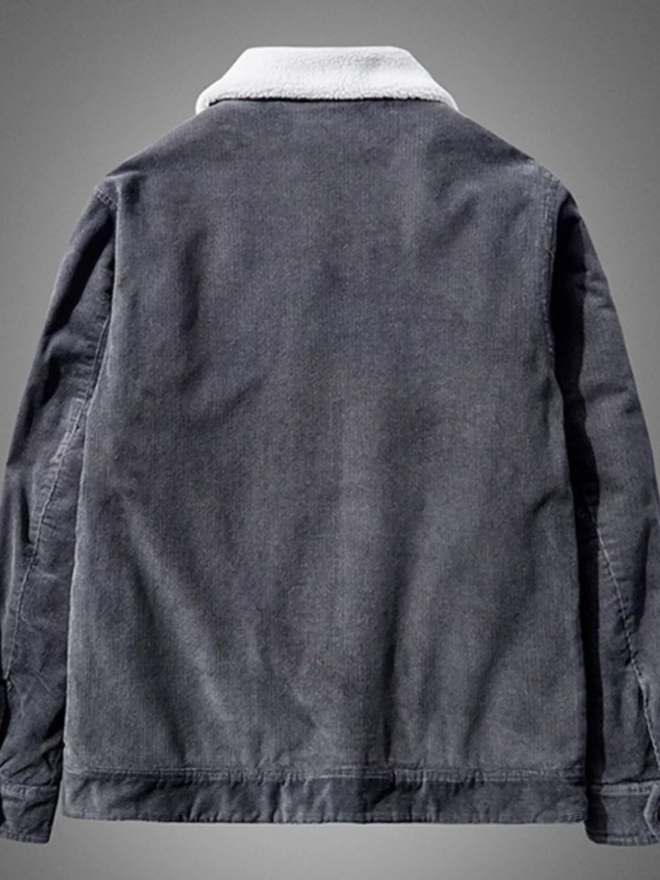 Men's Plus Size Sherpa Corduroy Button Up Jacket - Fashorio
