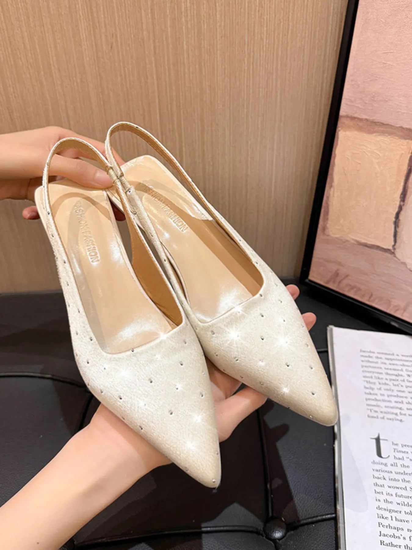 Pointed Toe Slingback Pumps - Fashorio