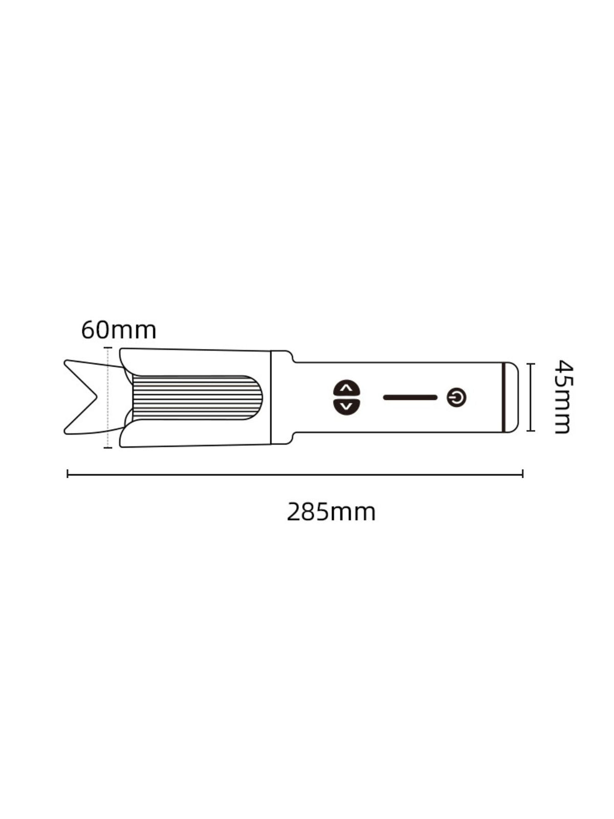 Curling iron packaging view