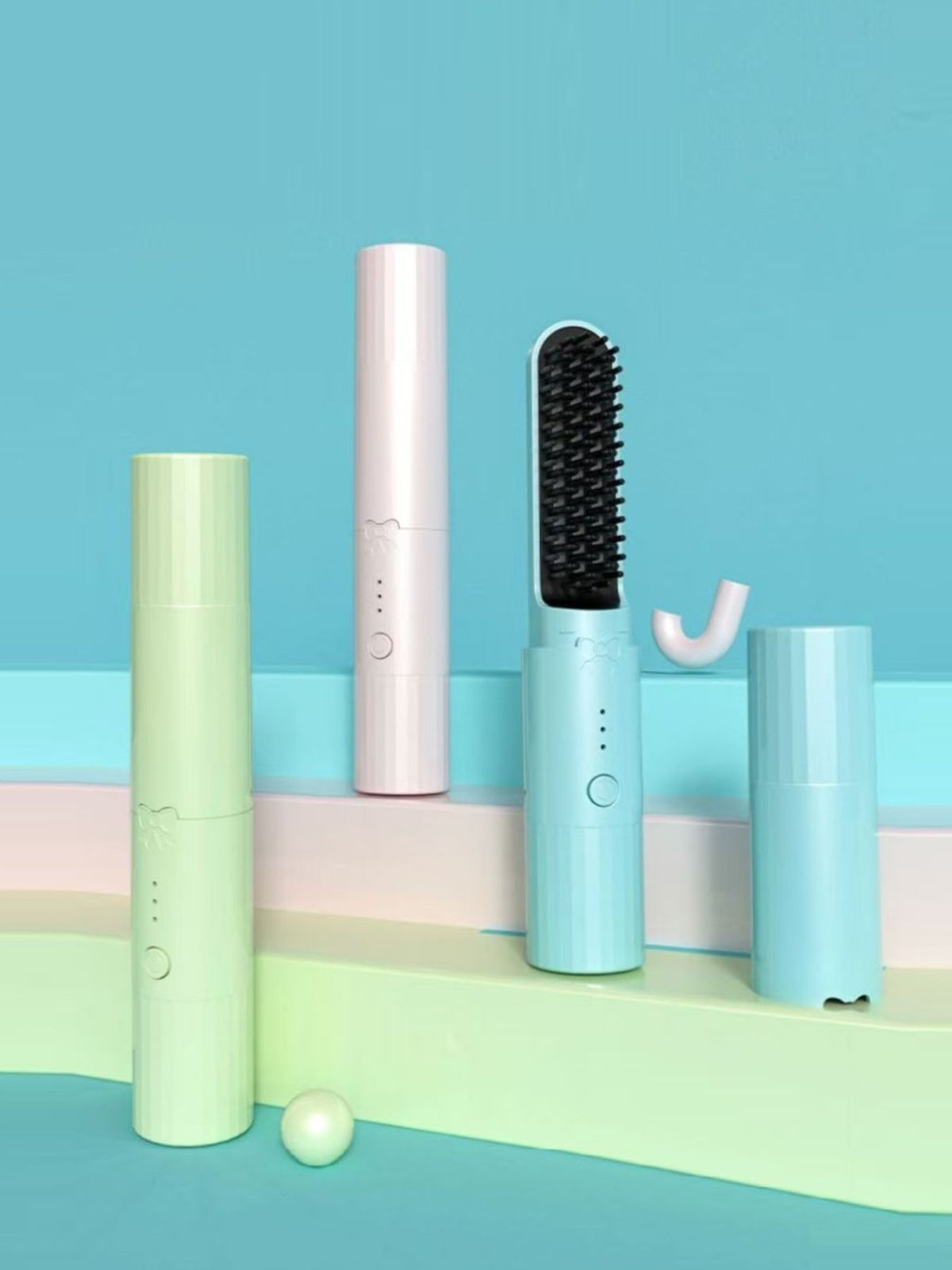Heated straightening comb teeth