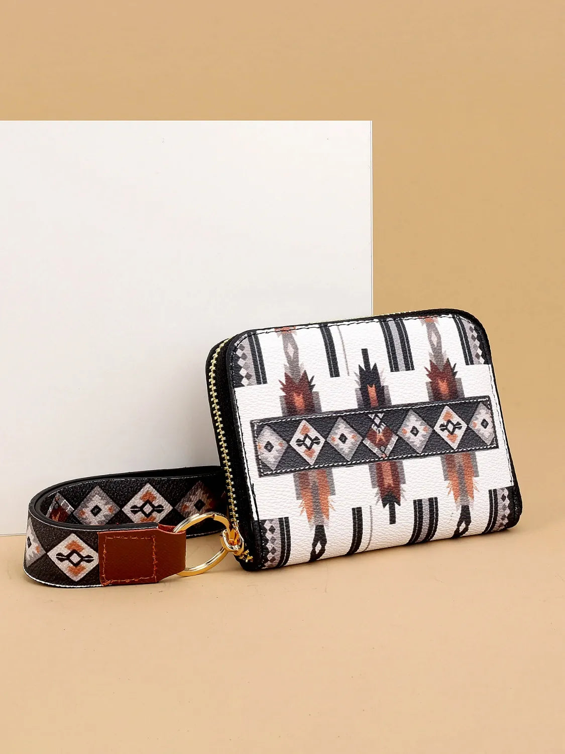 Geometric PU Leather Wallet - Fashorio
