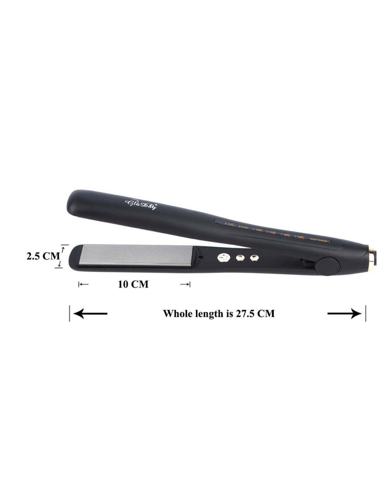 Hair straightener packaging view