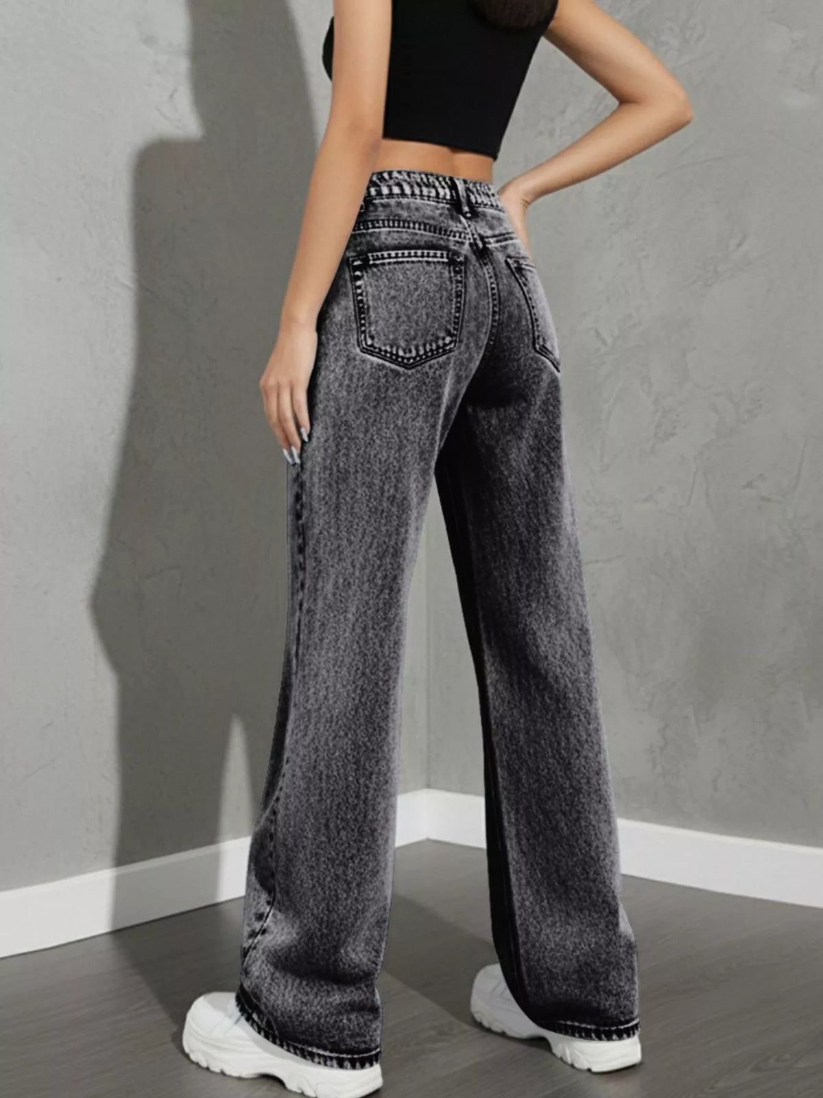 Classic High Waist Wide Leg Jeans, view 24