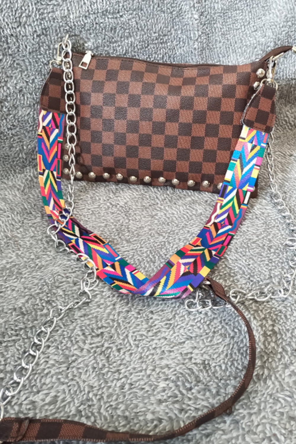 Adored PU Leather Studded Shoulder Bag - Fashorio