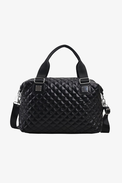 PU Leather Handbag Black One Size - Fashorio