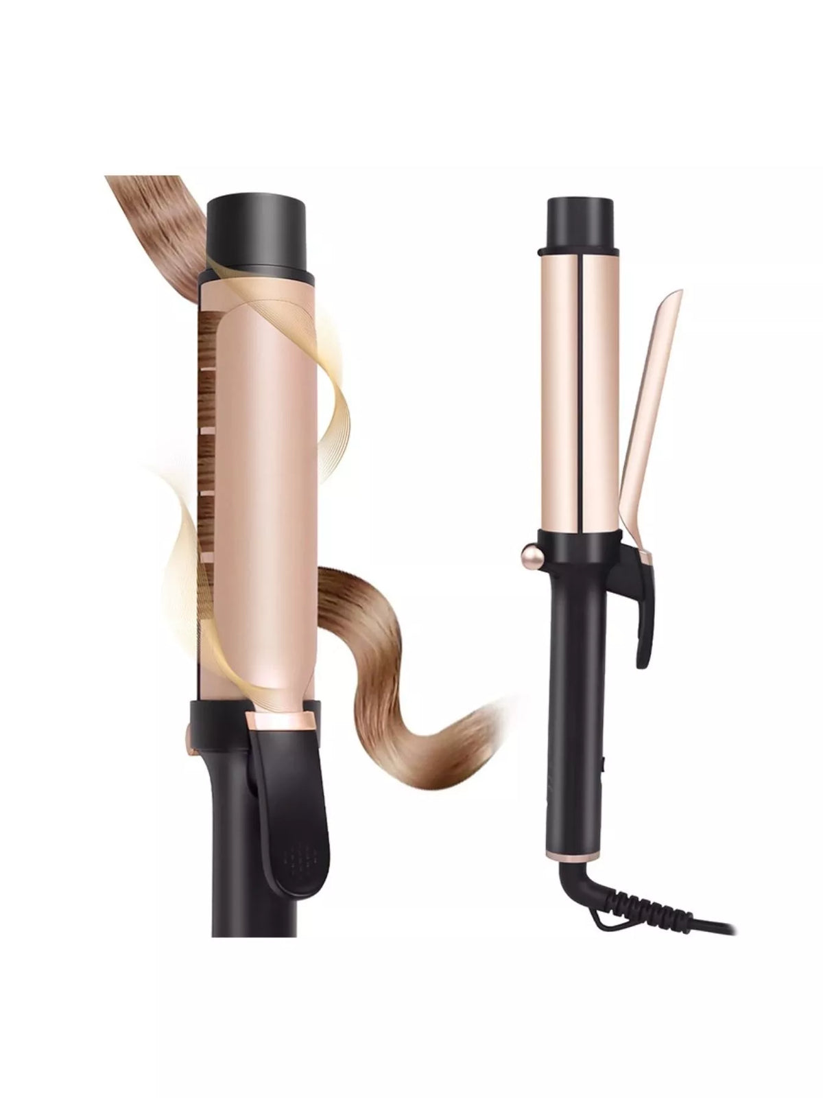 Curling iron held in hand