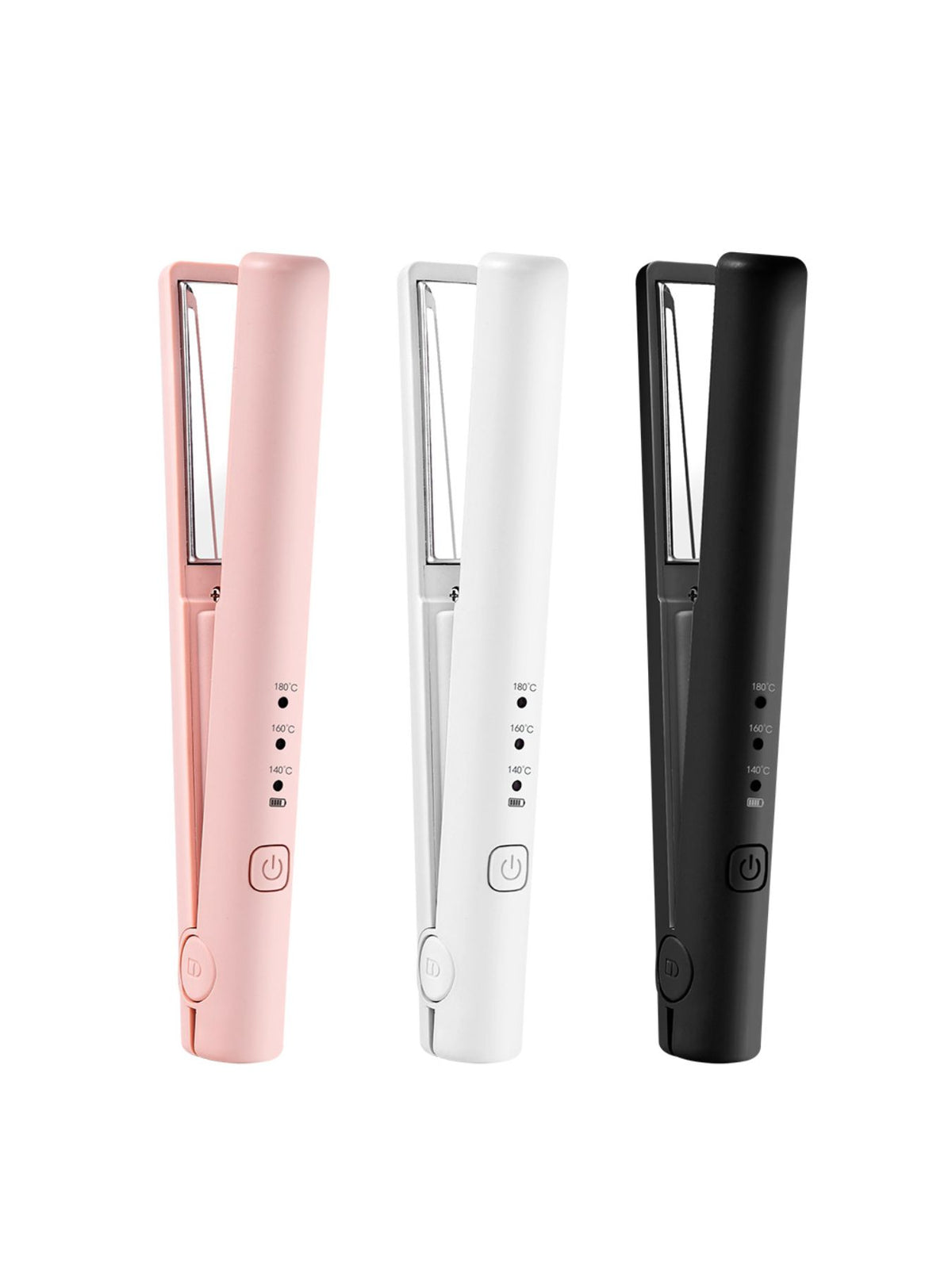 Mini hair straightener white color view