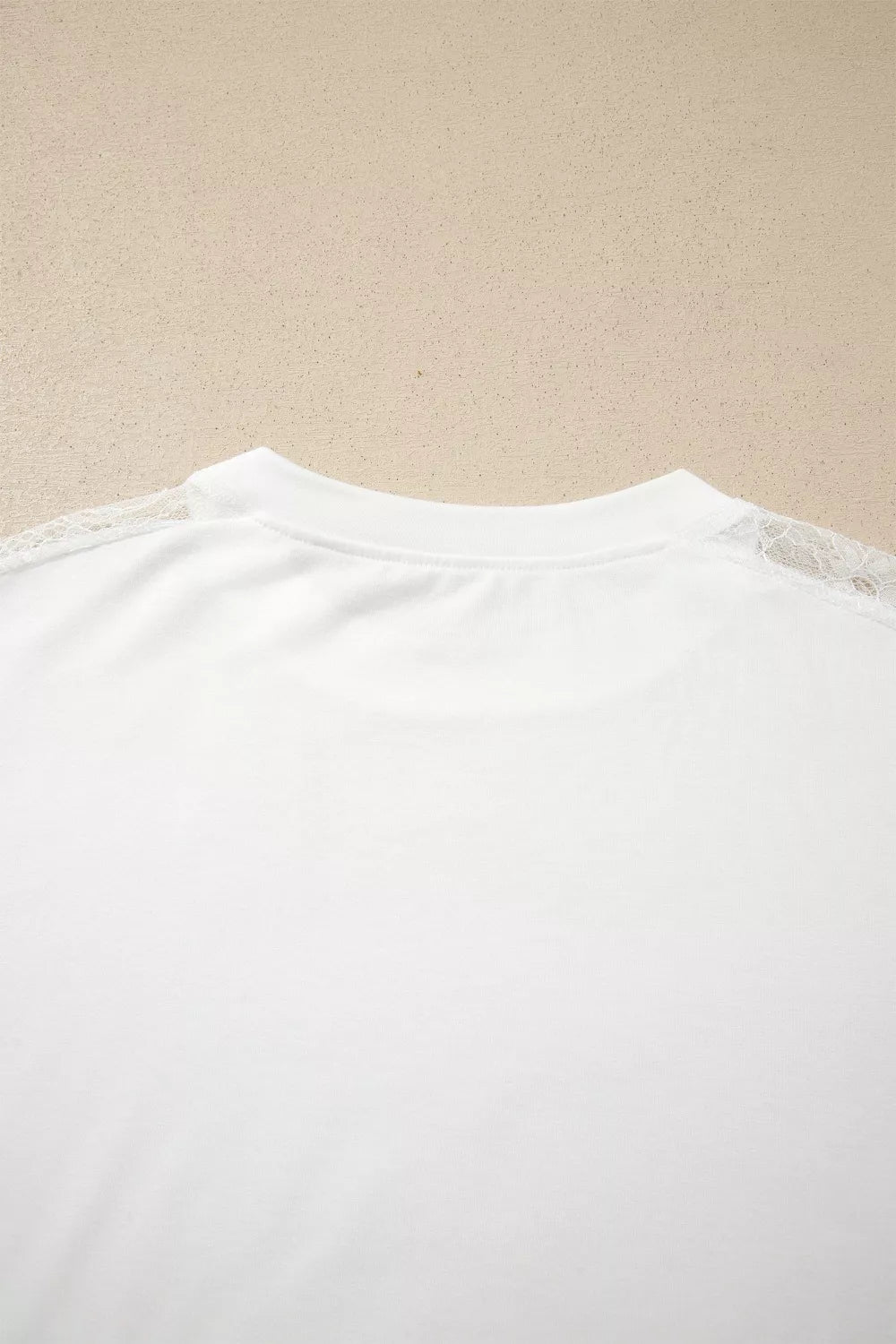 Full length styling view of the white lace top