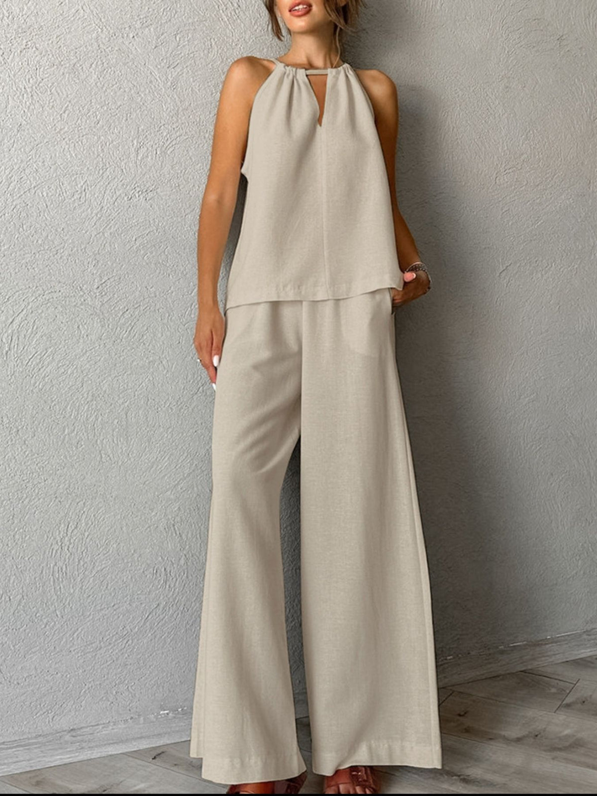 Coordinated cotton set back view