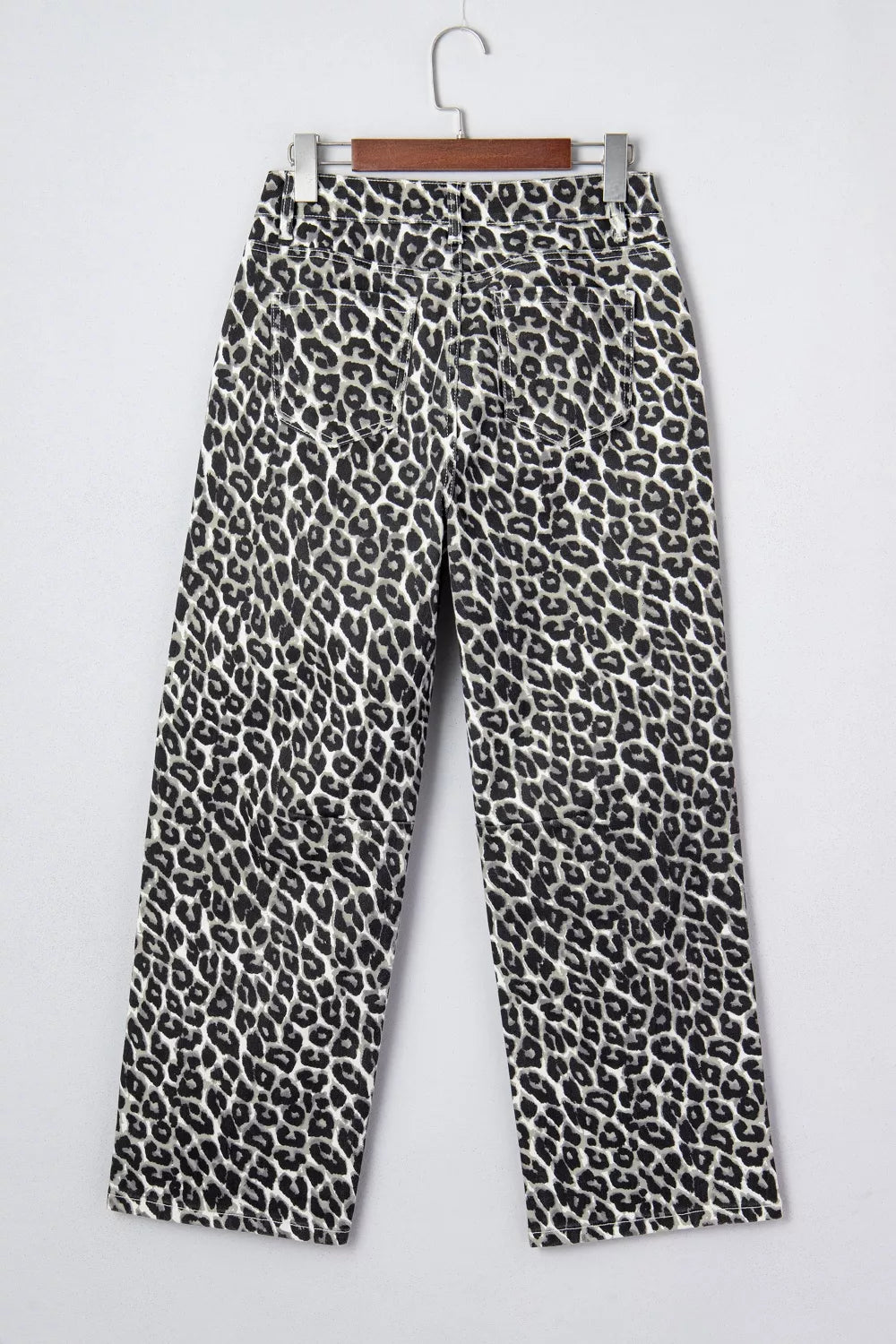 Close up of animal print denim texture