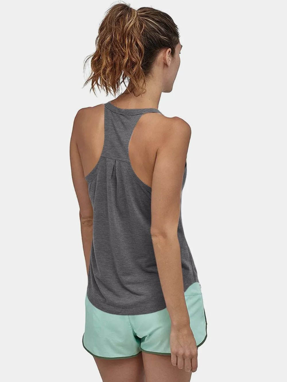 Scoop Neck Active Tank styled look