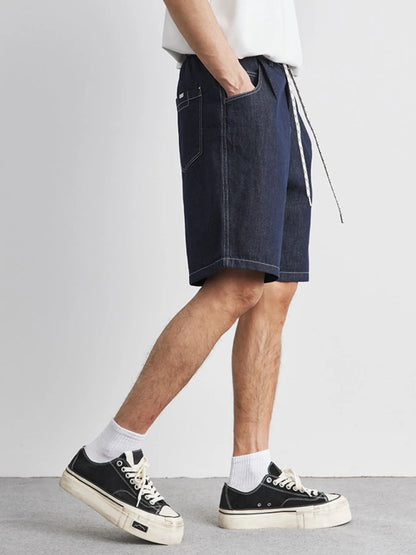 Men's Plus Size Pocketed Denim Shorts - Fashorio