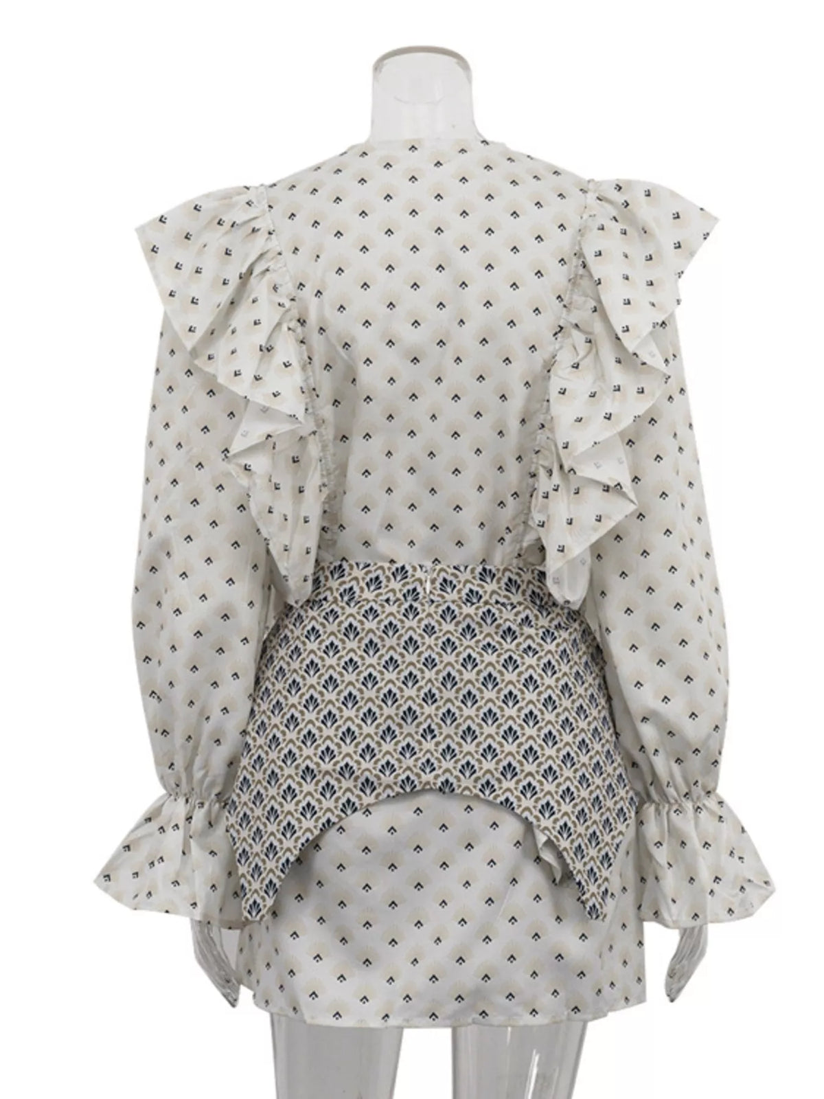 Detail of the button front on the dress
