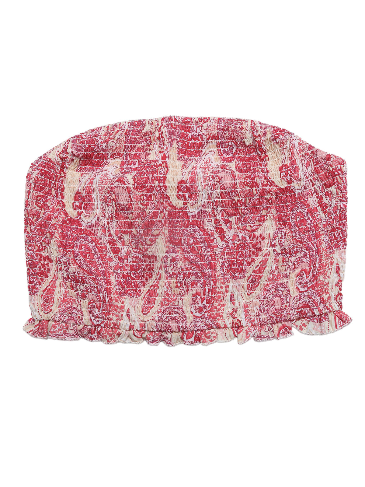 Paisley Print Tube Top and Ruffle Mini Skirt Set, view 6