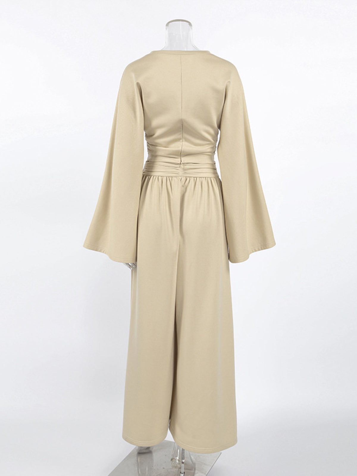 Khaki matching set full length