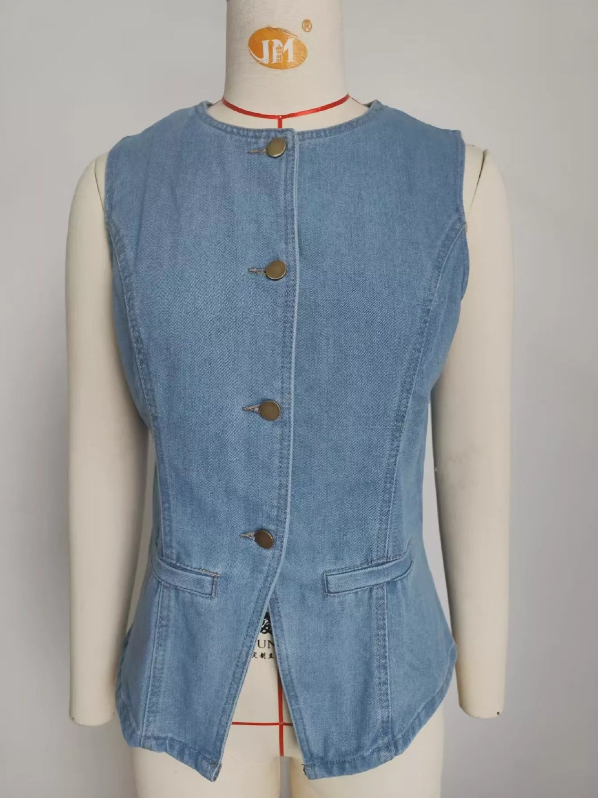 Denim two piece set full outfit