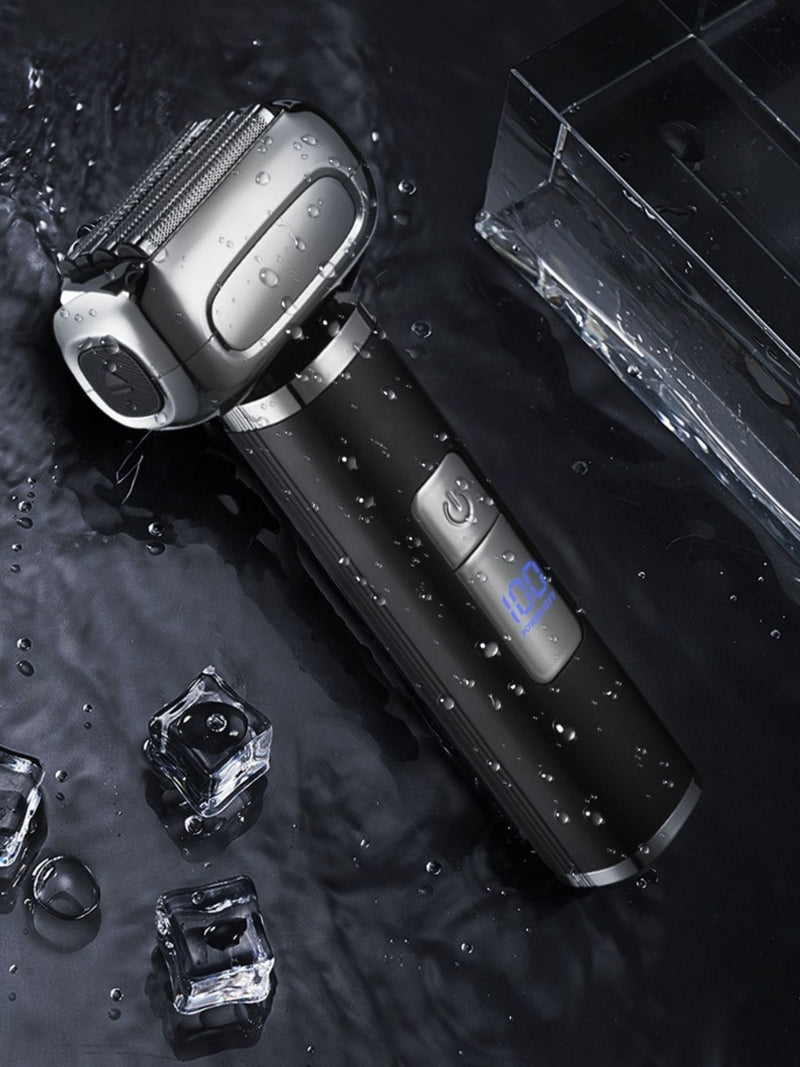 Black foil electric shaver front view