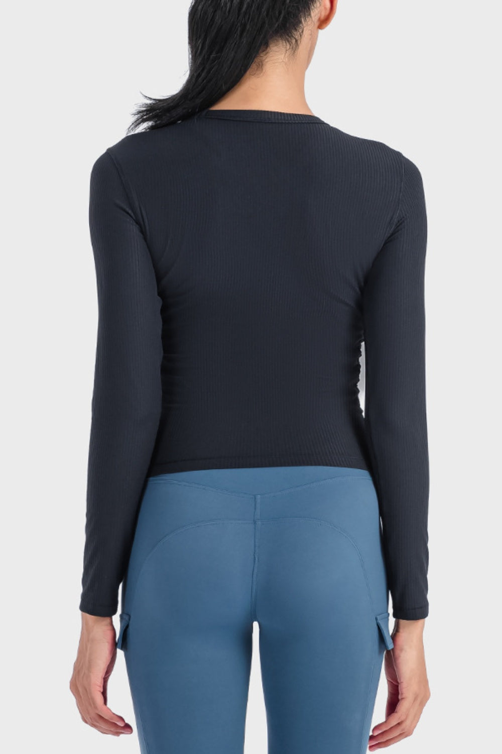 Millennia Round Neck Long Sleeve Sports Top - Fashorio