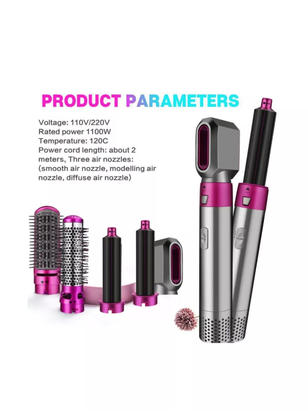 Curling iron handle and controls