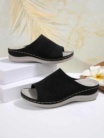 Mesh Open Toe Sandals - Fashorio
