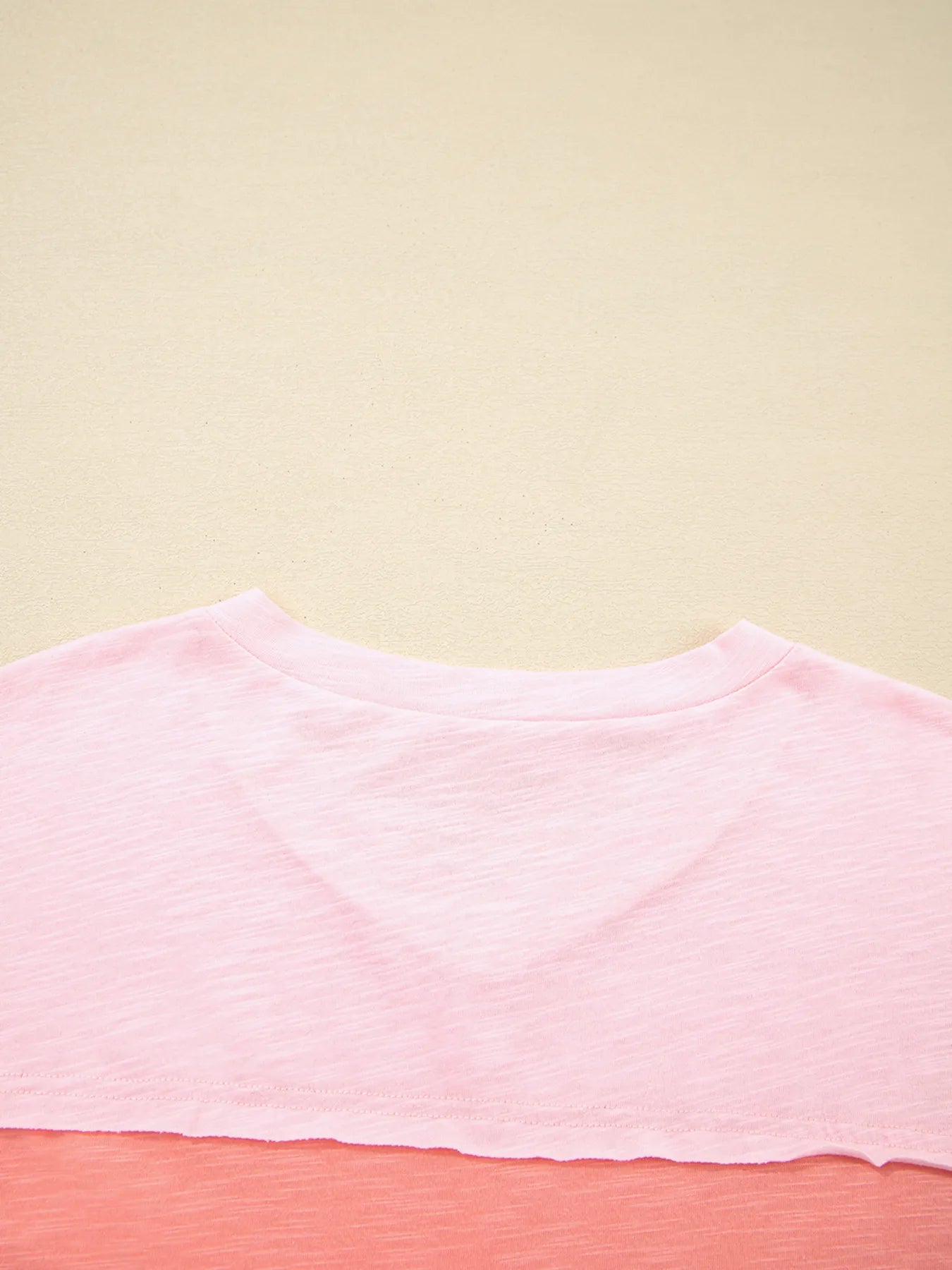 Flower Patched Exposed Seam Oversized T Shirt - Fashorio