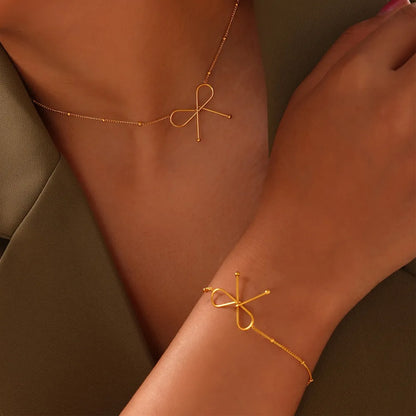 Titanium Steel Bow Bracelet - Fashorio