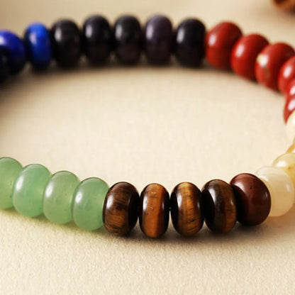 Contrast Natural Stone Bead Bracelet - Fashorio
