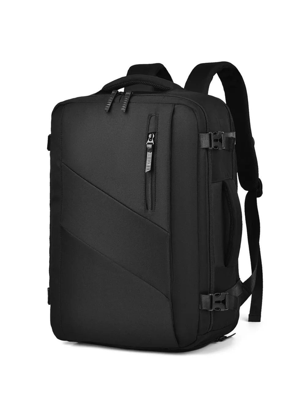 Oxford cloth adjustable strap backpack side profile