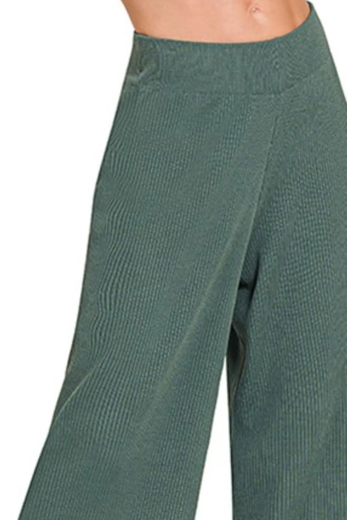 Zenana Viscose Ribbed Sweater Pants - Fashorio