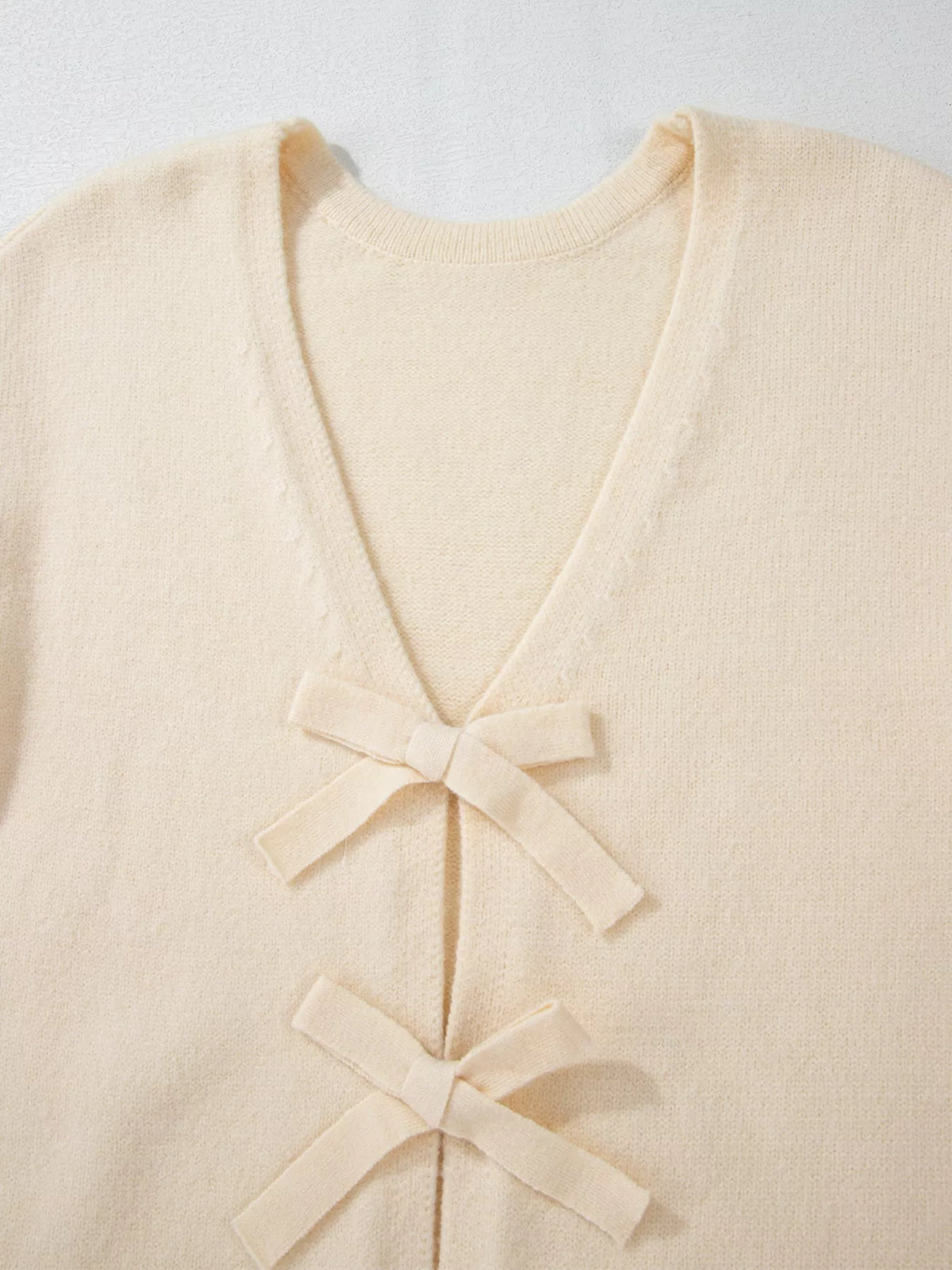 Bow Front Long Sleeve Cardigan, view 6