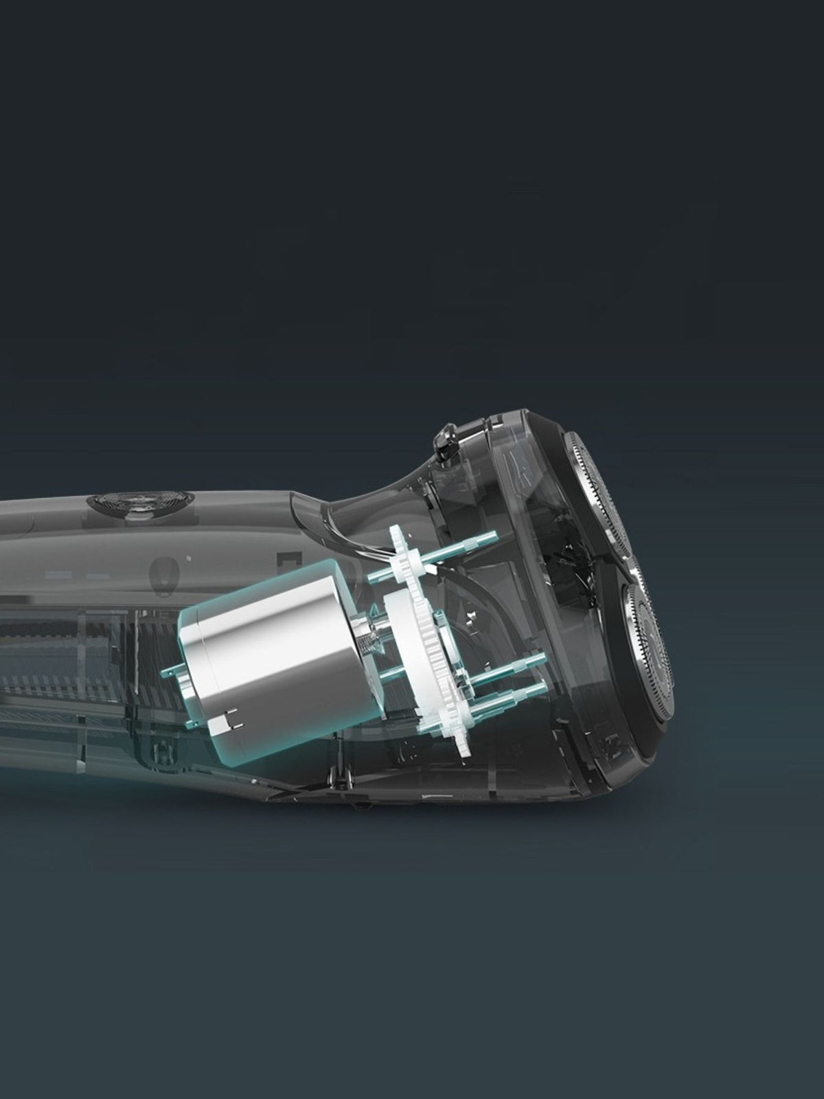 Rotary shaver held in hand