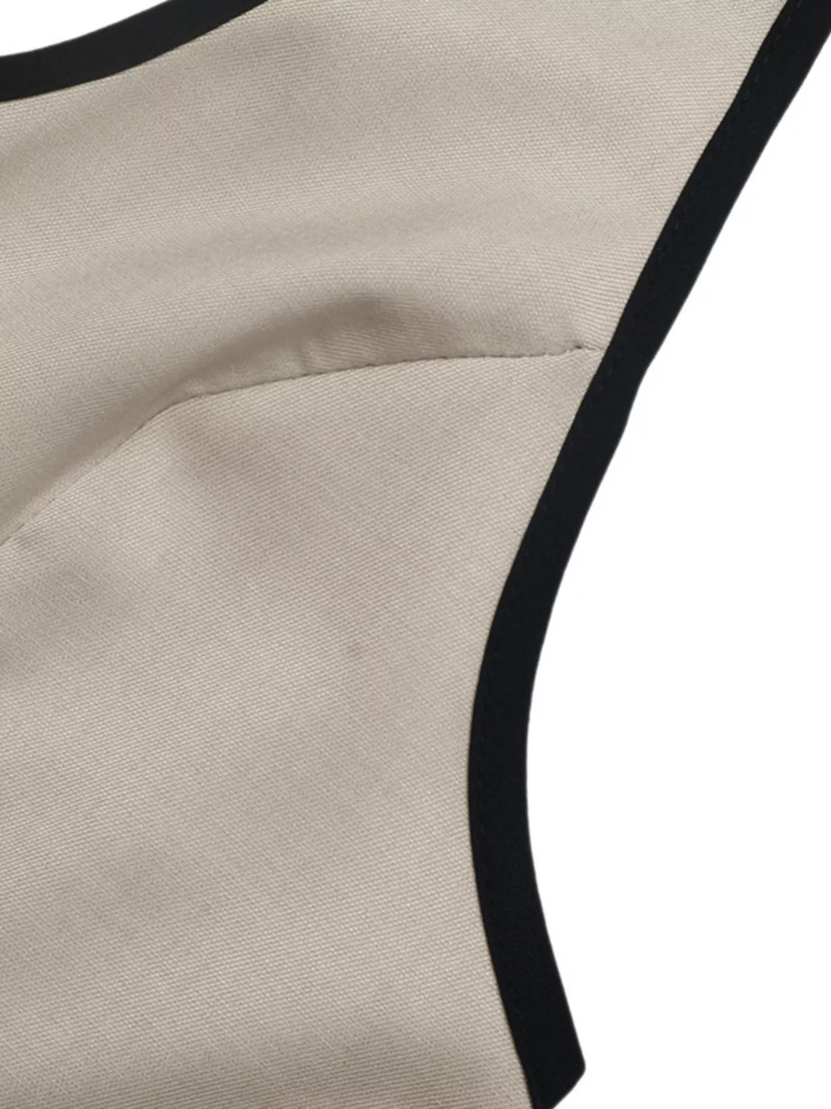 Khaki halter neck romper with contrast trim styled view