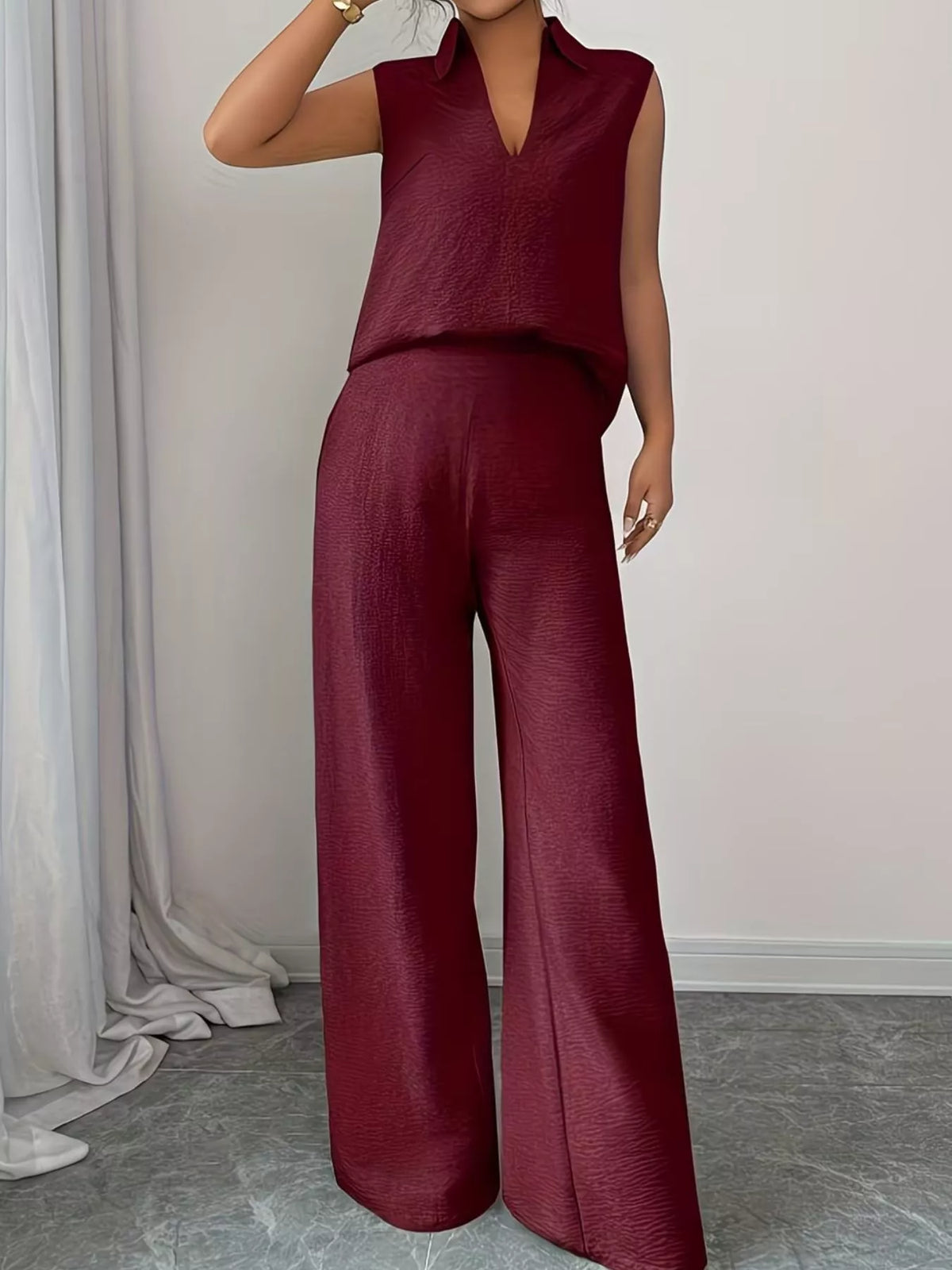Wide leg pants flowing silhouette