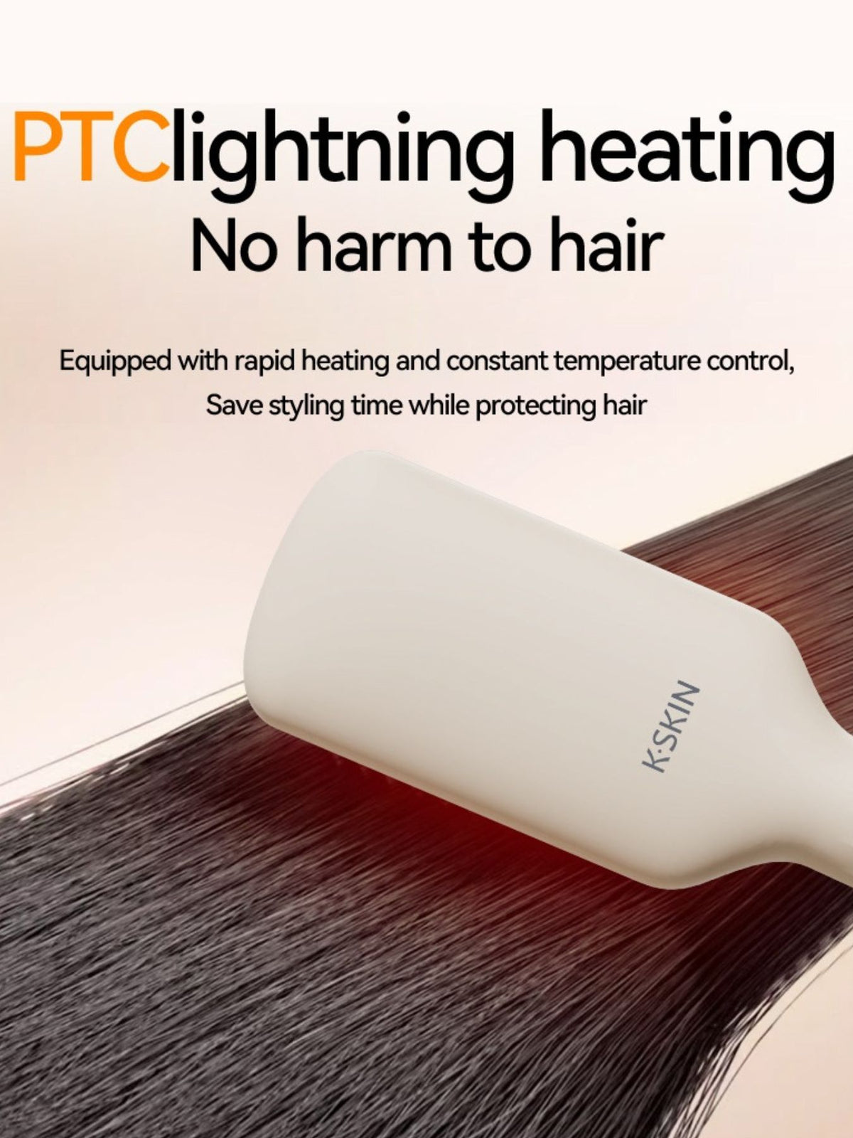 Straightening comb held in hand