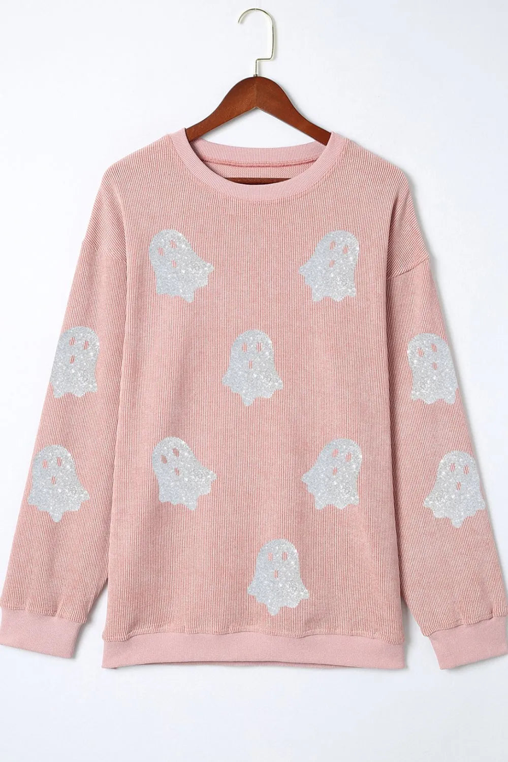 Ghost Round Neck Oversized Sweatshirt - Fashorio