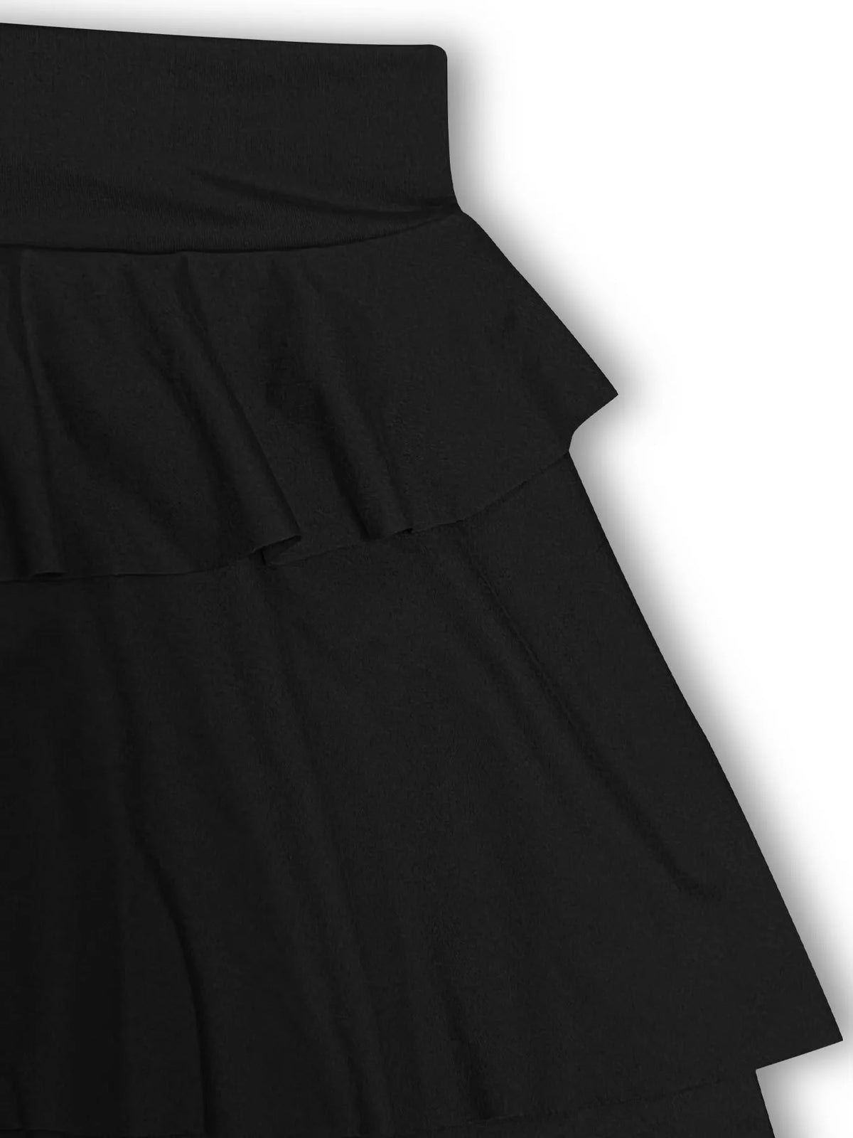 Tiered ruffle active skort front detail
