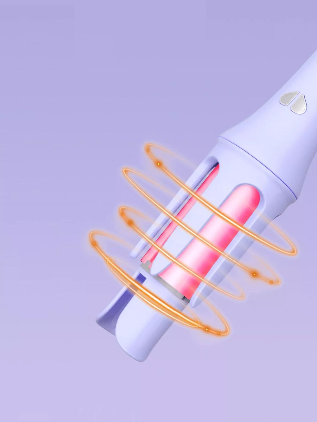 Curling iron held in hand