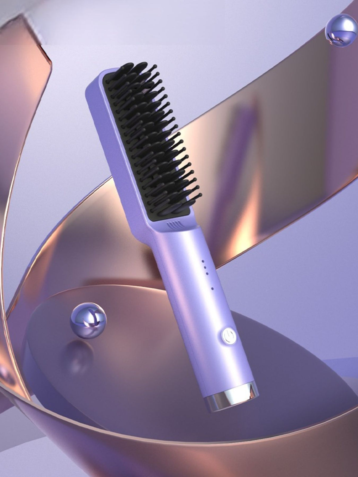 Straightening comb handle and controls