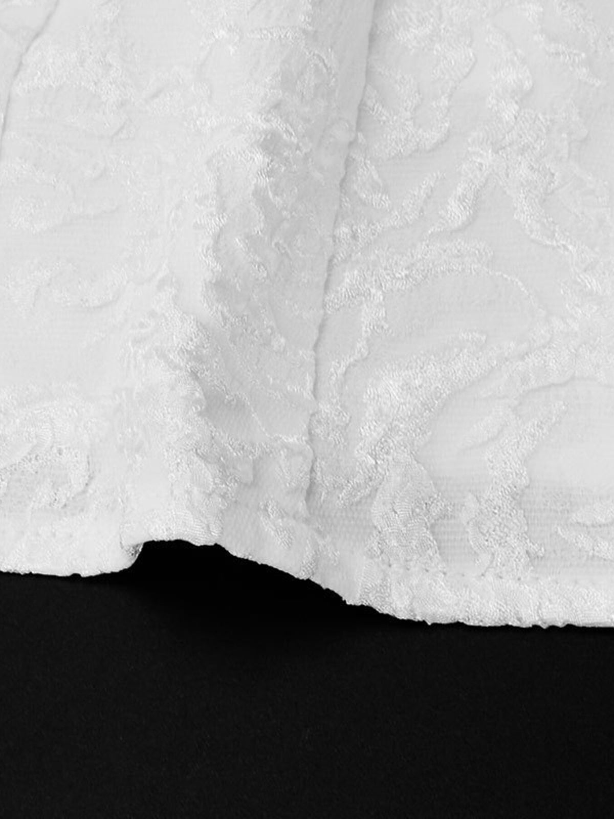 textured square neck mini dress back detail