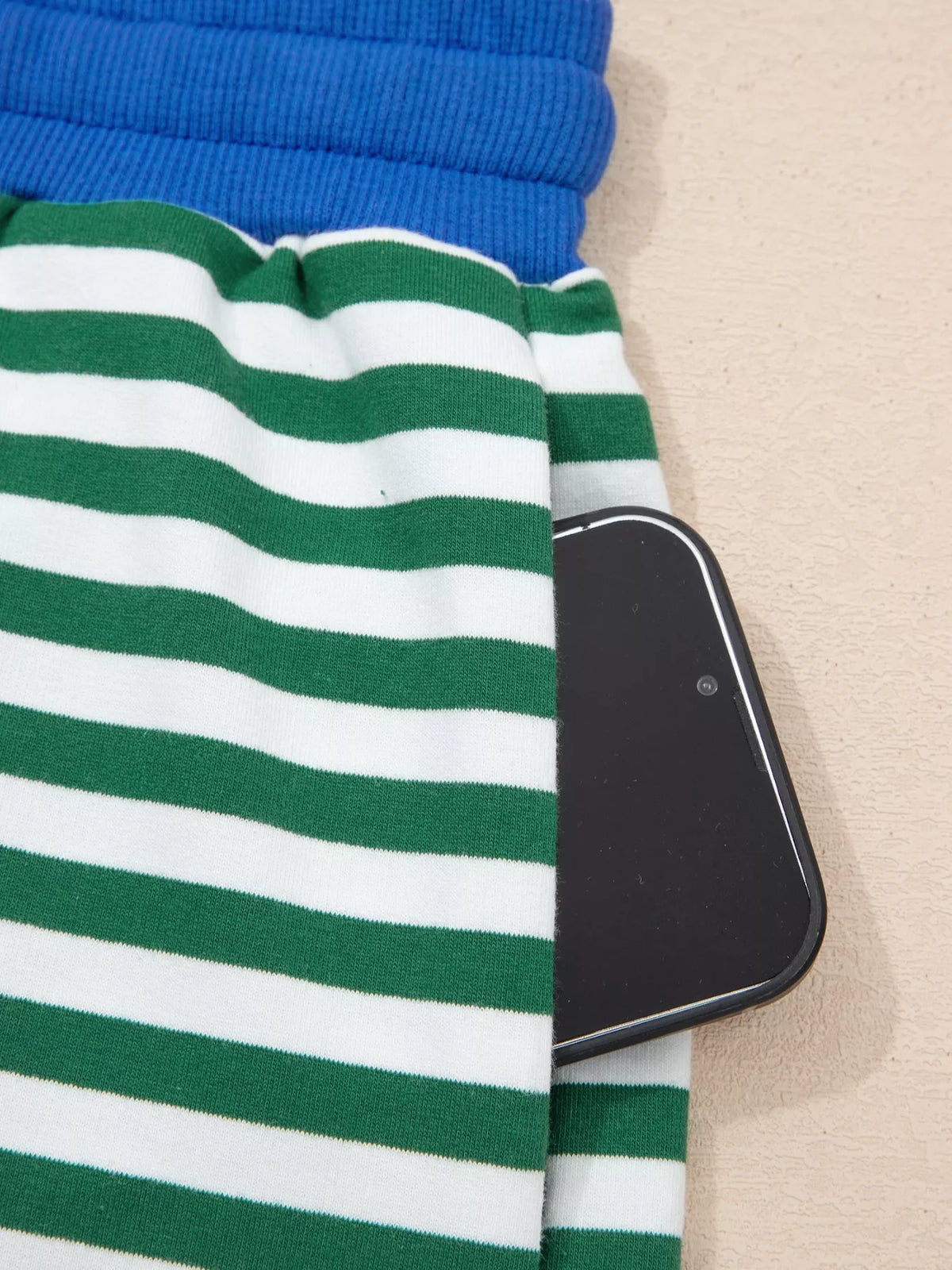 Striped two piece tee and shorts complete look