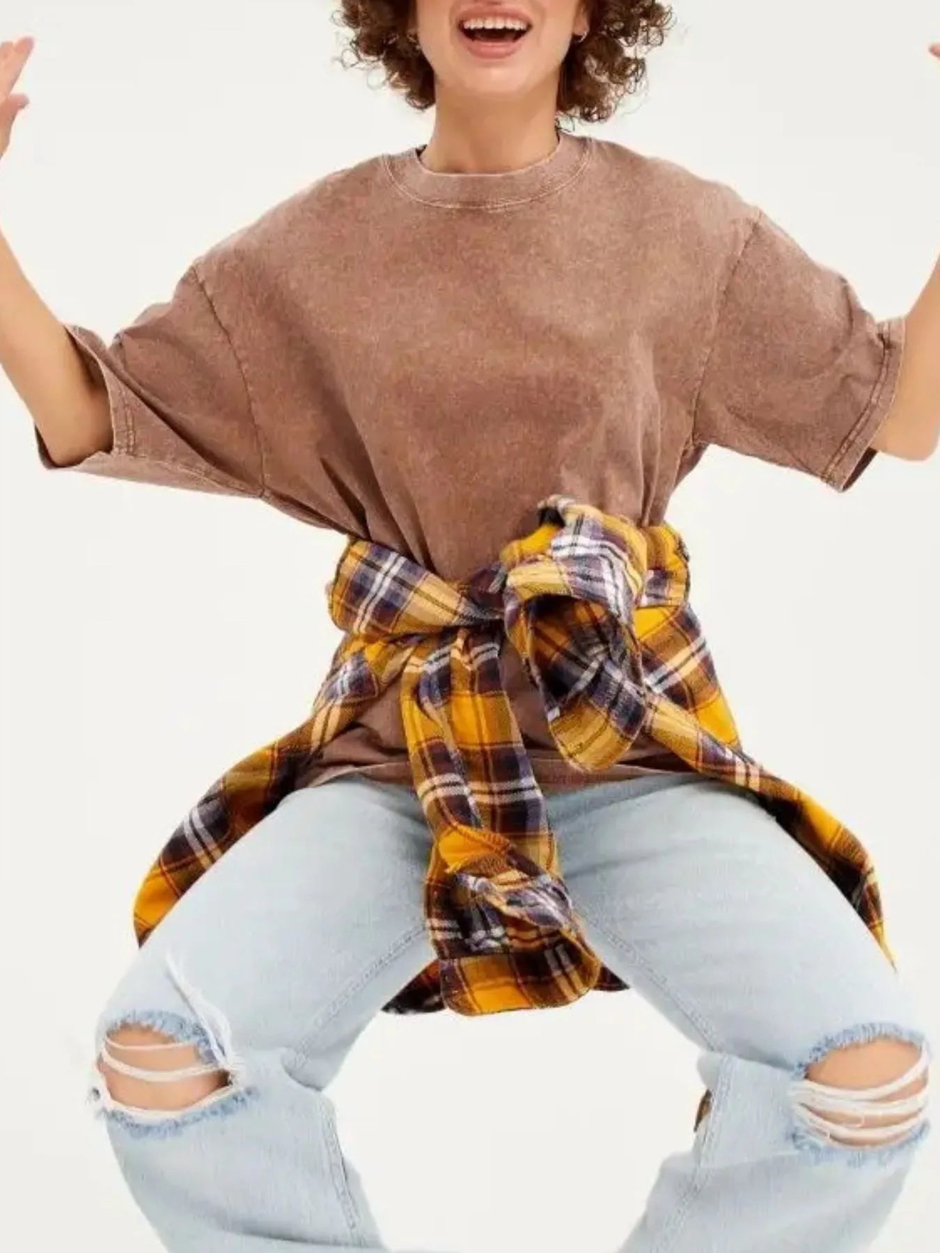 Round Neck Short Sleeve T-Shirt - Fashorio