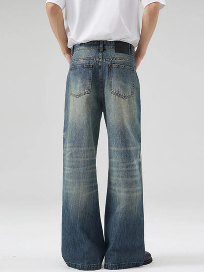 Men's Full Size Wide Leg High Waisted Jeans Plus Size - Fashorio