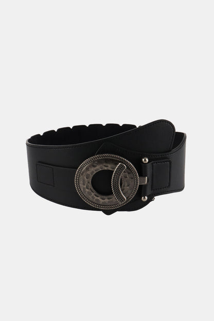 Retro Elastic Wide Belt Black One Size - Fashorio