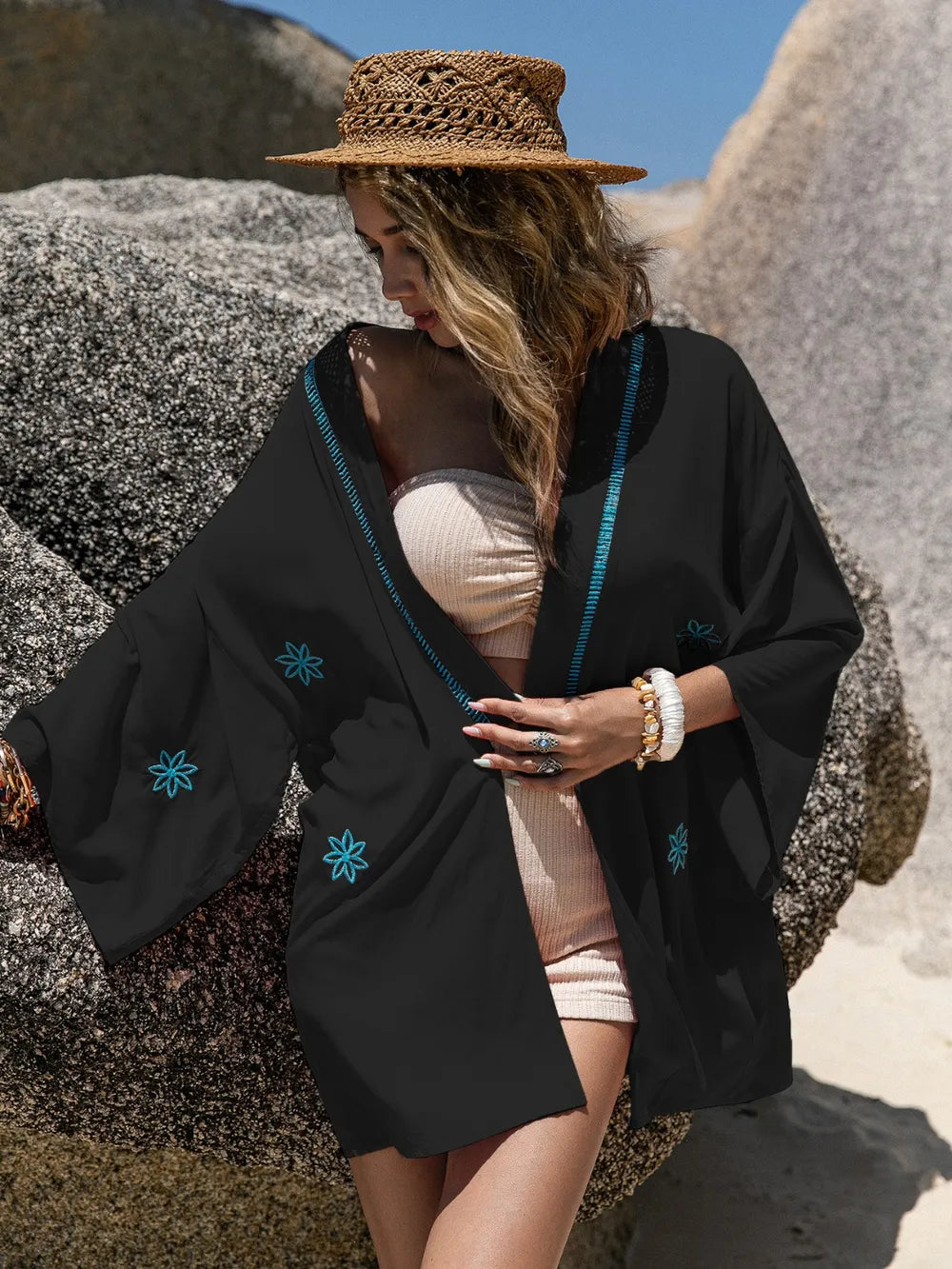 Long sleeve cover up drape view