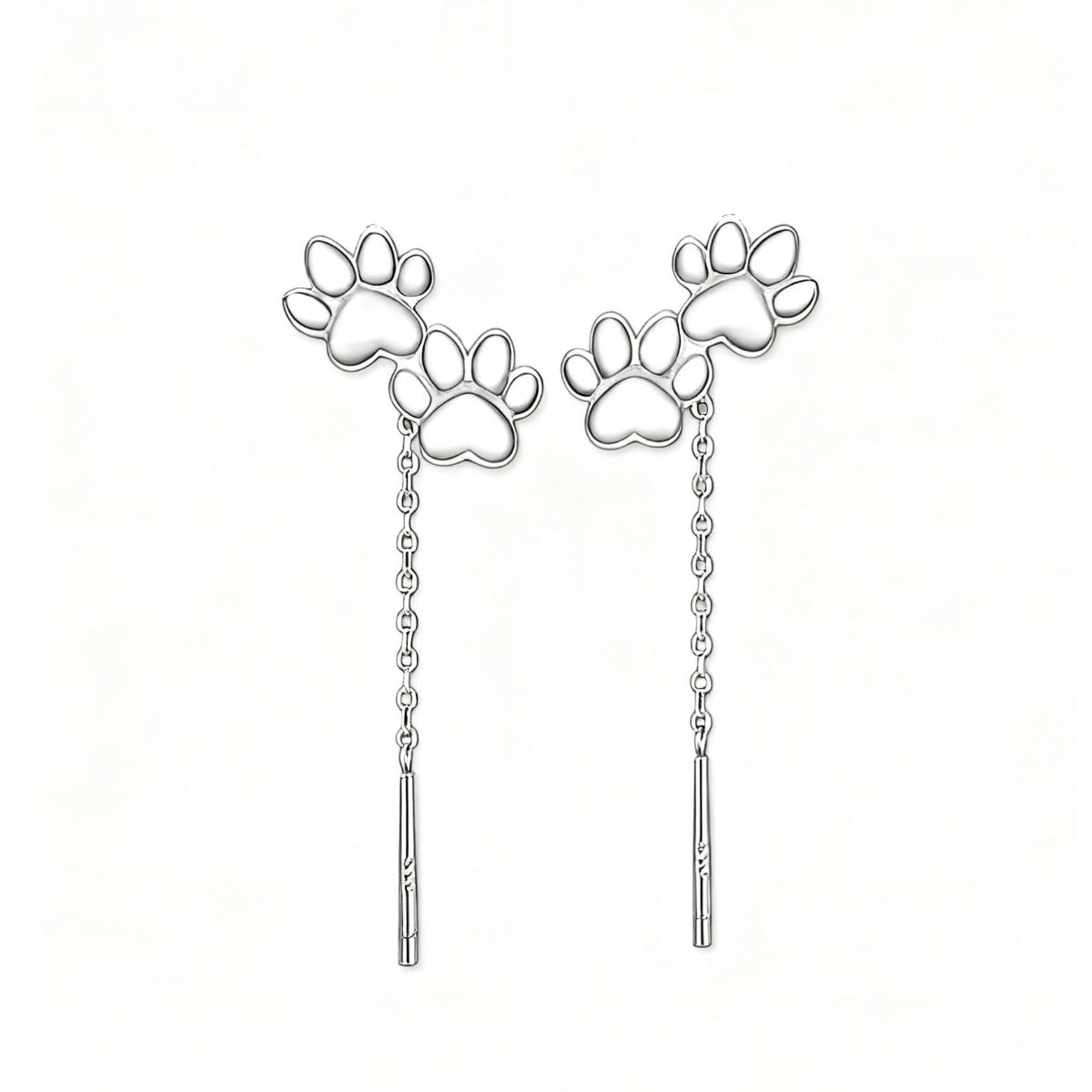 Drop earrings shown in an alternate metal finish