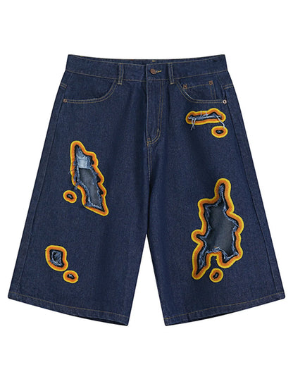 Men's Distressed Loose Fit Denim Shorts - Fashorio