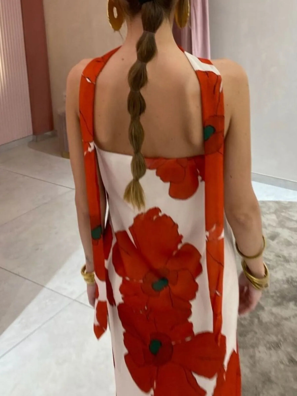 Printed tube maxi dress view 20