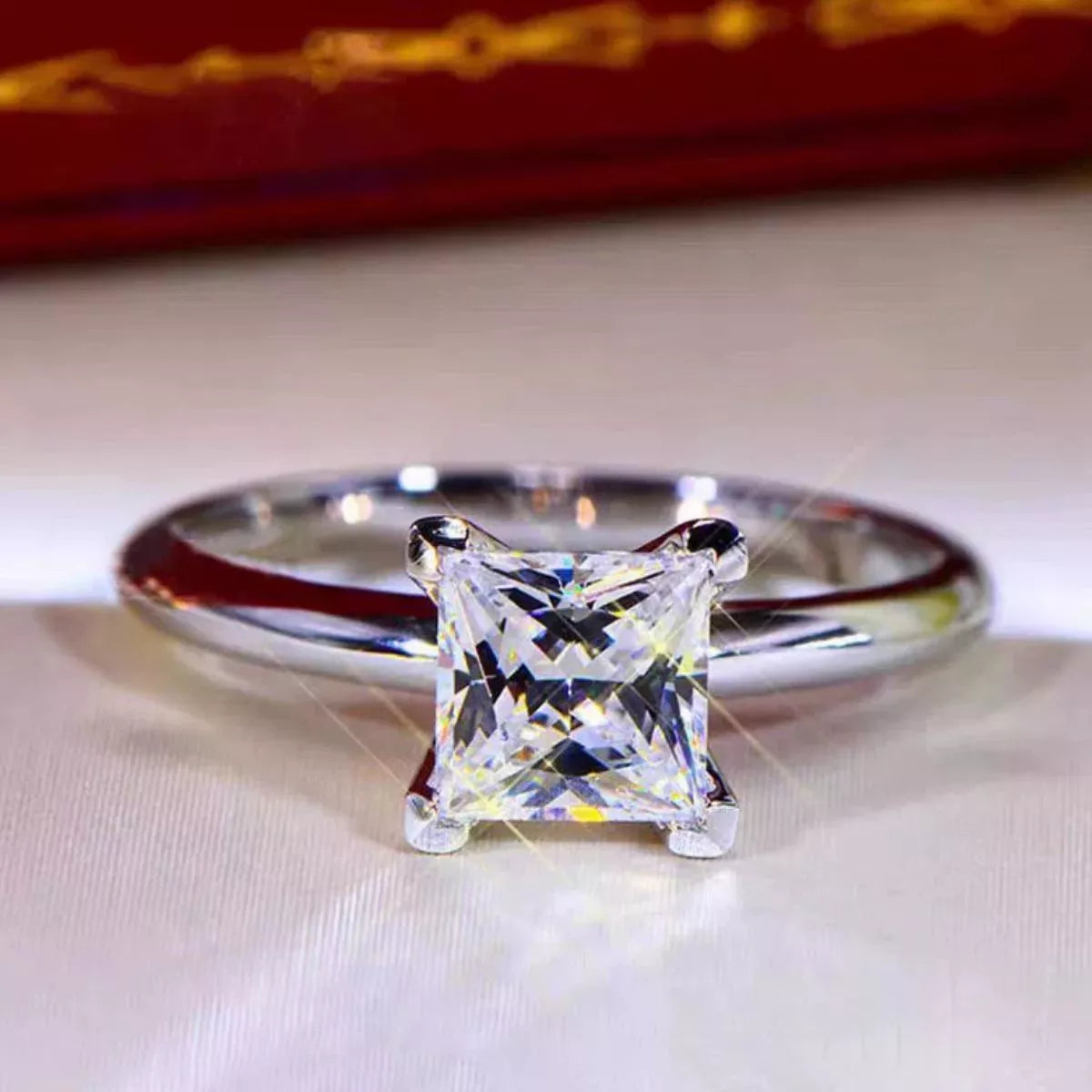 Sterling silver ring band side profile view