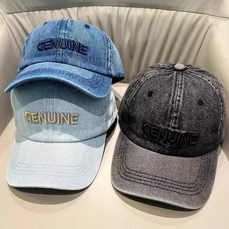 Classic embroidered cotton baseball cap, front view