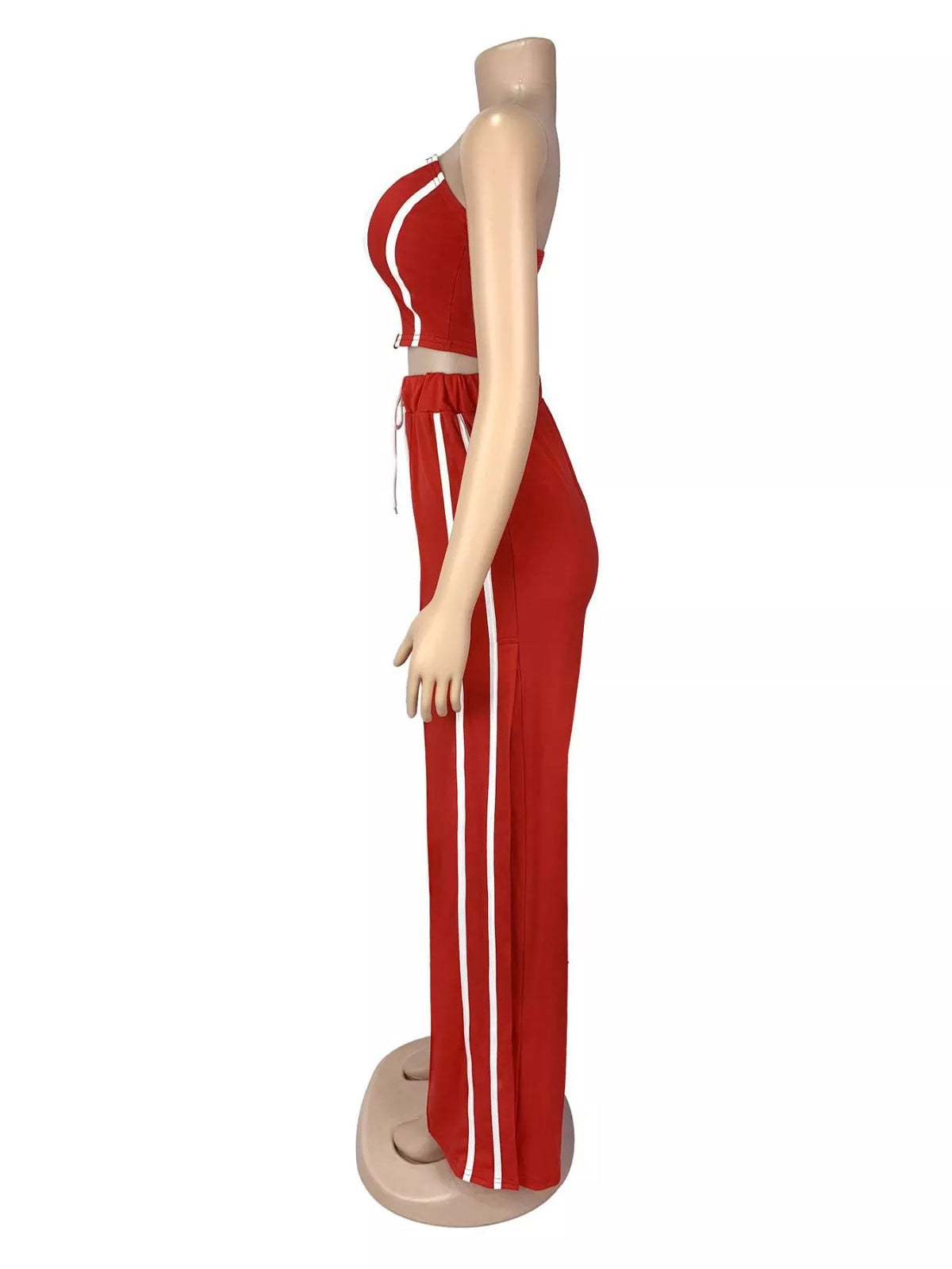 Womens tube top and pants set detail
